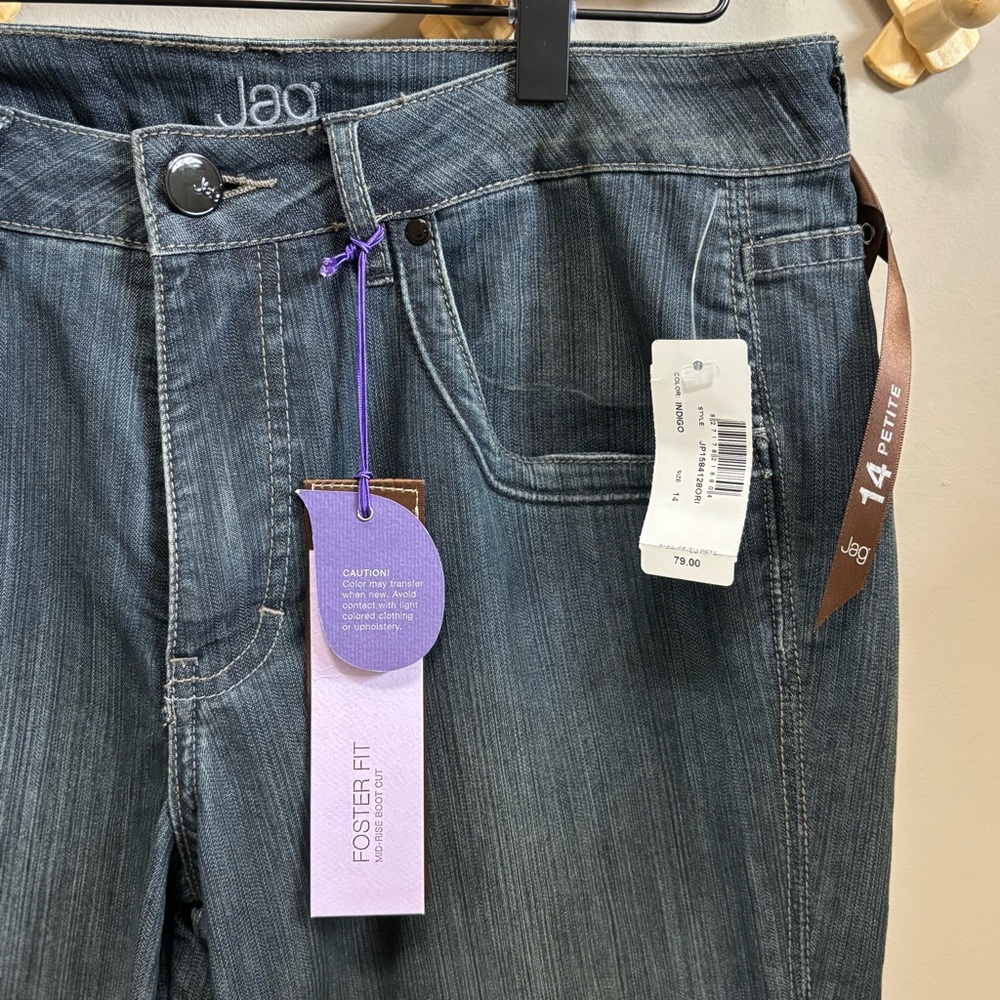 NWT Jag Jeans FOSTER FIT MID-RISE BOOT CUT Women’s Size 14 petite indigo